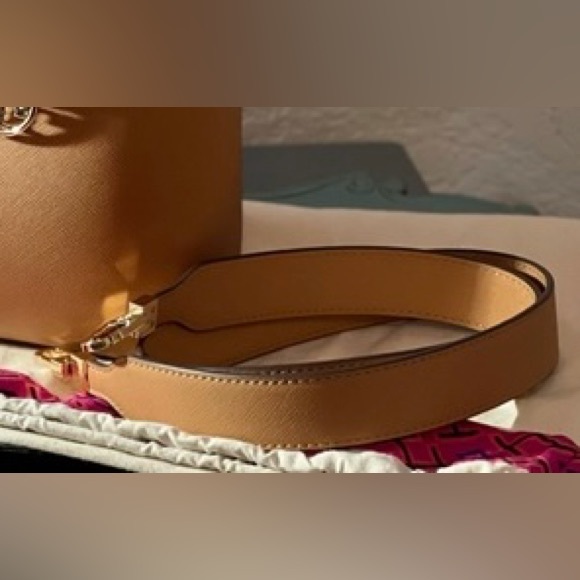 NEW Tory Burch Replacement Brown Leather Bag Purse Strap With Gold Hardware - Picture 4 of 12